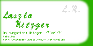 laszlo mitzger business card